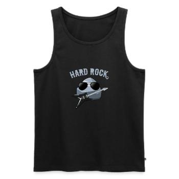 Hard Rock Stone Guitarist Musician Electro Guitar - Men's Premium Organic Tank Top - black - Front - Michal (187cm)