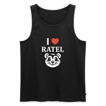 Honey badger - Men's Premium Organic Tank Top - black - Front - Michal (187cm)