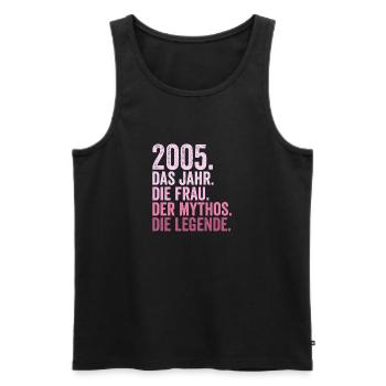 2005 Jahr Frau Mythos Legende Geburtstag - Männer Premium Bio Tank Top - Schwarz - Vorne - Michal (187cm)