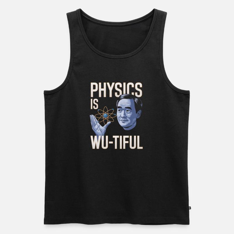 Physics Is Wu-tiful Design - Männer Premium Bio Tank Top - Schwarz