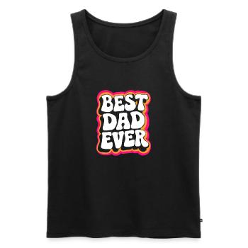 Vater Vatertag Geburtstag Geschenk Idee - Männer Premium Bio Tank Top - Schwarz - Vorne - AI Model Male 178 light (178cm)