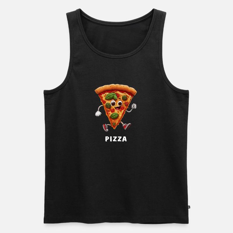 PIZZA - Männer Premium Bio Tank Top - Schwarz