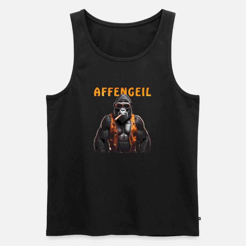 MONKEY GORILLA MONKEY - Men's Premium Organic Tank Top - black