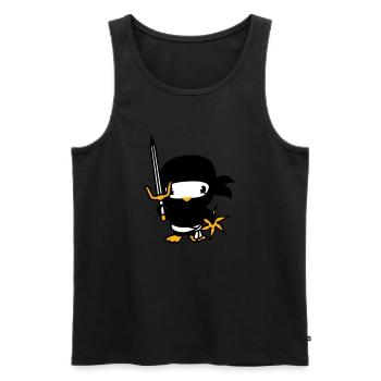 Vogel Ninja Kämpfer Assassin Schwert Ninjastern - Männer Premium Bio Tank Top - Schwarz - Vorne - AI Model Male 178 light (178cm)