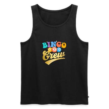 Bingo Crew Matching Funny Group Gambling Gift - Men's Premium Organic Tank Top - black - Front - Michal (187cm)