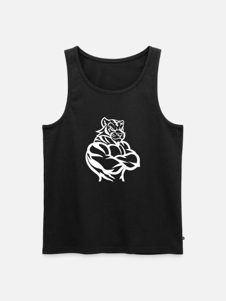 tiger - Männer Premium Bio Tank Top - Schwarz