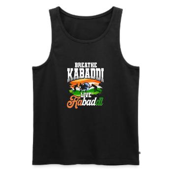 Kabaddi Indien Wrestling - Männer Premium Bio Tank Top - Schwarz - Vorne - AI Model Male 178 light (178cm)