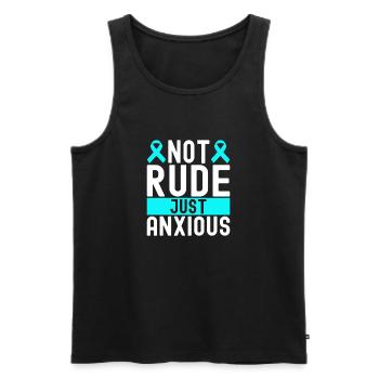 Trouble anxieux Trouble anxieux - Débardeur bio Premium Homme - noir - Devant - Michal (187cm)