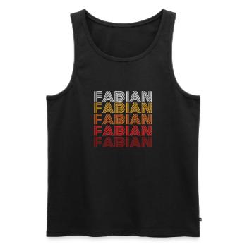 Fabian - Men's Premium Organic Tank Top - black - Front - AI Model Male 178 light (178cm)