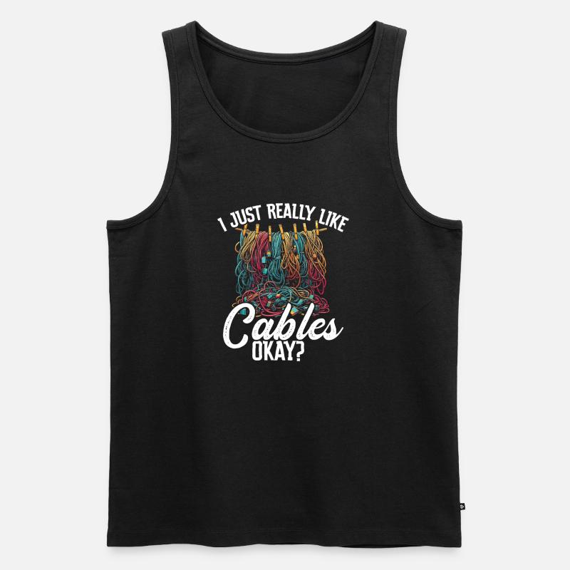 AV-Technik AV-Techniker Audiovisueller Techniker - Männer Premium Bio Tank Top - Schwarz