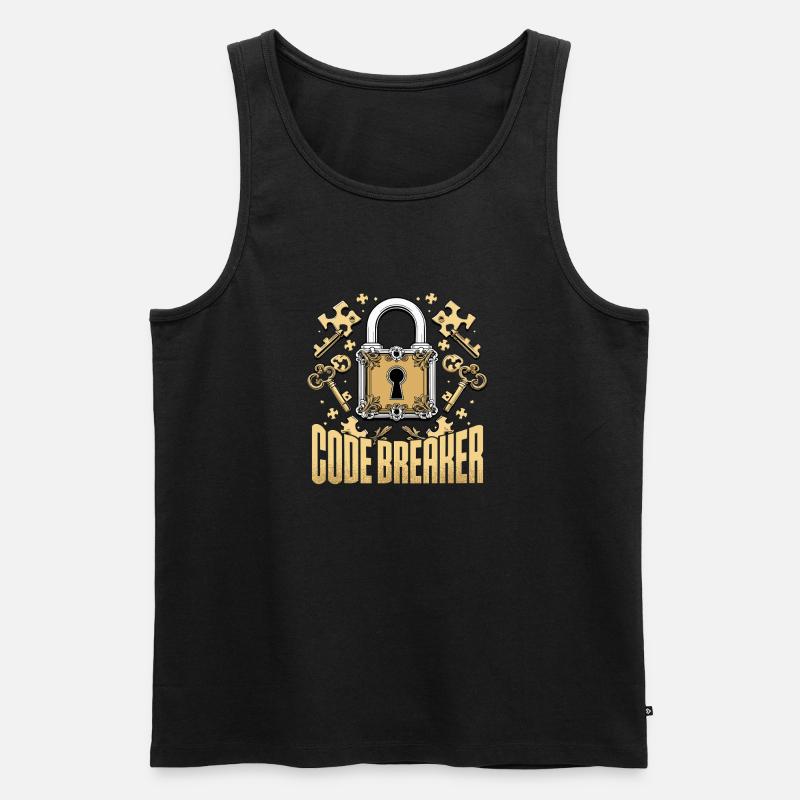 Escape Room Code Breaker - Männer Premium Bio Tank Top - Schwarz