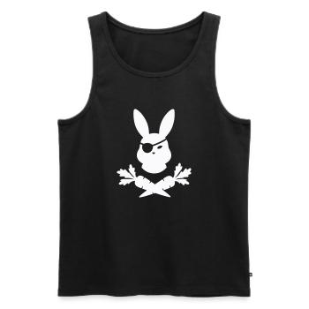 Lapin Pirate - Débardeur bio Premium Homme - noir - Devant - Michal (187cm)