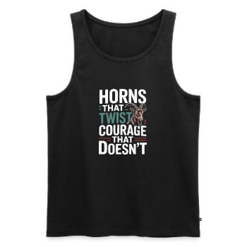 Markhor Lover Wildlife Animal Wild Goat Pakistan - Men's Premium Organic Tank Top - black - Front - Michal (187cm)