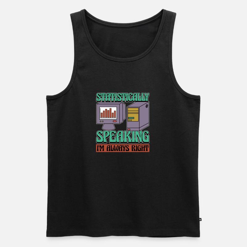 Statistician Statistically Speaking Data Analysis - Männer Premium Bio Tank Top - Schwarz