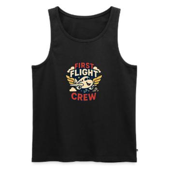 First time flying Travel Memory Sky - Men's Premium Organic Tank Top - black - Front - Michal (187cm)