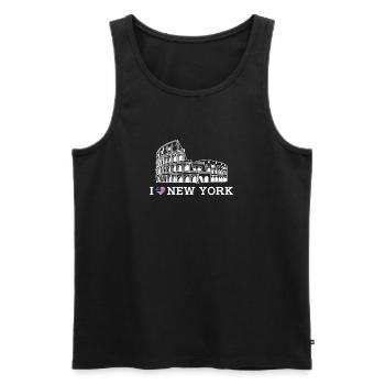 New York Lover Cool Colosseum Vereinigte Staaten Wortspiel - Männer Premium Bio Tank Top - Schwarz - Vorne - AI Model Male 178 light (178cm)