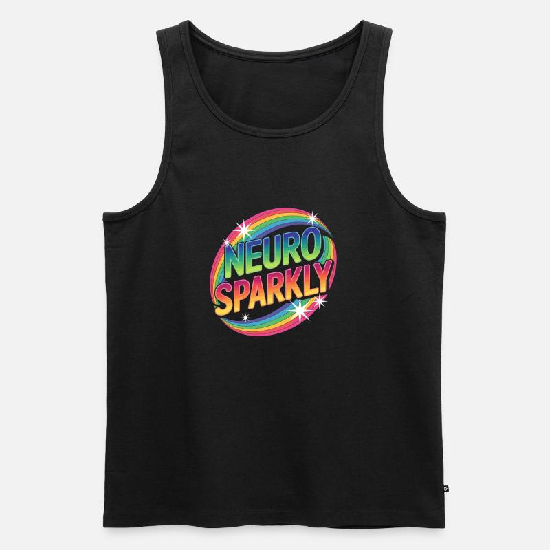 Neuro Sparkly - Männer Premium Bio Tank Top - Schwarz