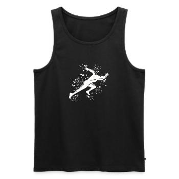 Sprinter Colorsplash Sprintender Sprint - Débardeur bio Premium Homme - noir - Devant - Michal (187cm)