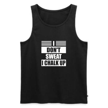 Ich Schwitze Nicht, Ich Kreide Boulder - Männer Premium Bio Tank Top - Schwarz - Vorne - AI Model Male 178 light (178cm)