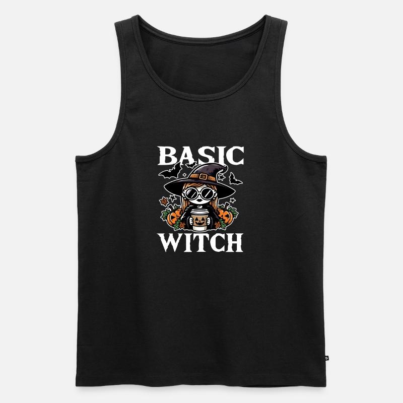 BASIC HEXE - HALLOWEEN GESCHENK - Männer Premium Bio Tank Top - Schwarz