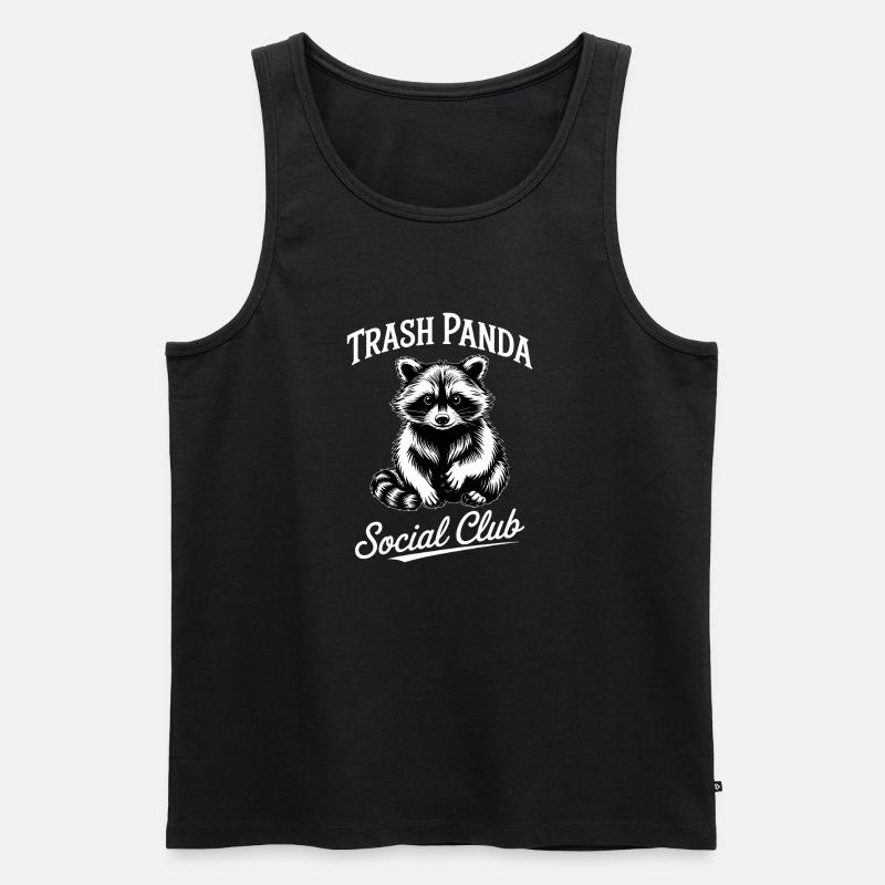 Waschbär - Männer Premium Bio Tank Top - Schwarz