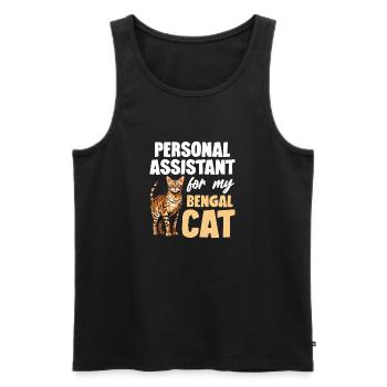 Persönlicher Assistent Für Meine Bengal Cat - Männer Premium Bio Tank Top - Schwarz - Vorne - Michal (187cm)