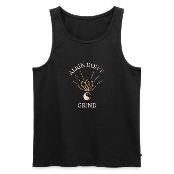Spirituelles Sonntagsritual Selbstfürsorge - Männer Premium Bio Tank Top - Schwarz - Vorne - AI Model Male 178 light (178cm)