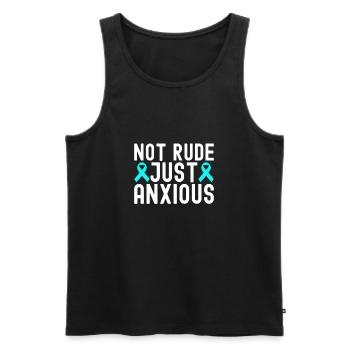 Trouble anxieux Trouble anxieux - Débardeur bio Premium Homme - noir - Devant - Michal (187cm)
