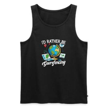 Geographic Information Systems Georefencing - Men's Premium Organic Tank Top - black - Front - AI Model Male 178 light (178cm)
