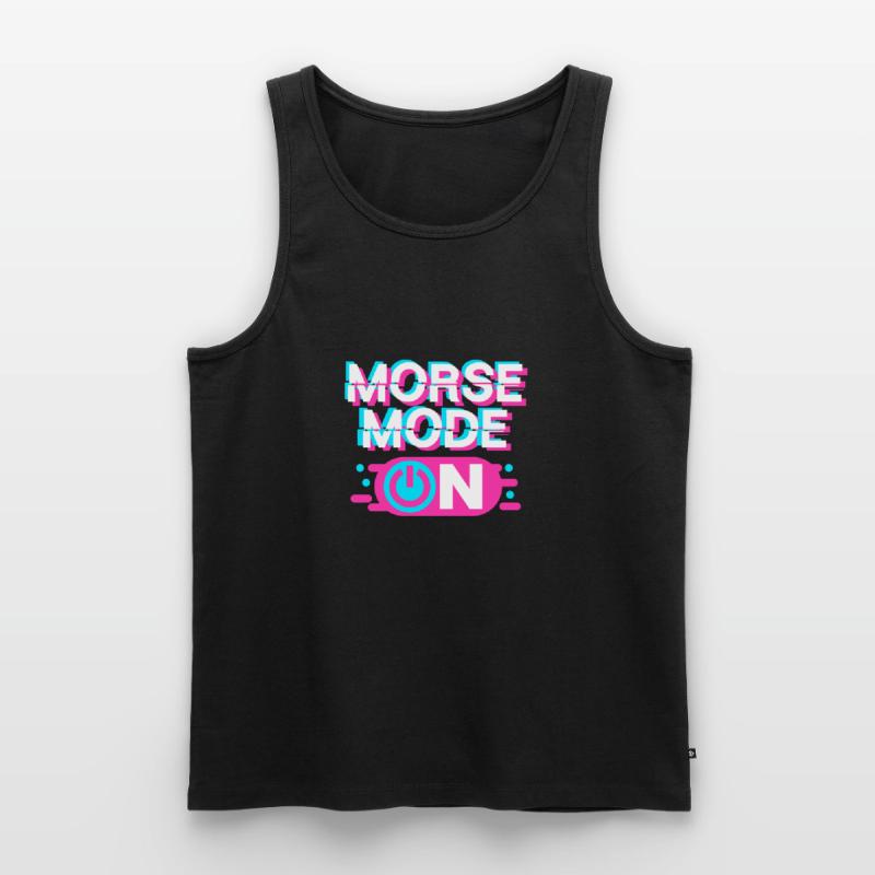 Morsecode Morse Code On Männer Premium Bio Tank Top