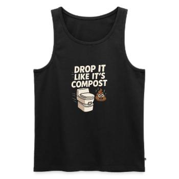 Komposttoilette Life Eco Humor Off Grid Badezimmer - Männer Premium Bio Tank Top - Schwarz - Vorne - AI Model Male 178 light (178cm)