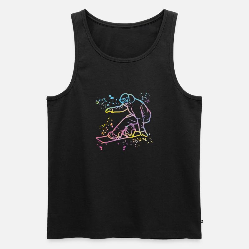 Snowboarder Snowboarding Snowboard - Männer Premium Bio Tank Top - Schwarz