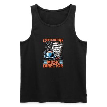 Music Director Coffee Choir Director Coffee Lover - Men's Premium Organic Tank Top - black - Front - AI Model Male 178 light (178cm)