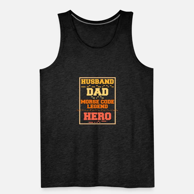 Morsecode Mari Papa Morse Code Légende Débardeur bio Premium Homme