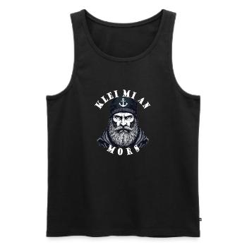 Ostfriesische Nordsee Seemann Klei Mi An Mors - Männer Premium Bio Tank Top - Schwarz - Vorne - Michal (187cm)