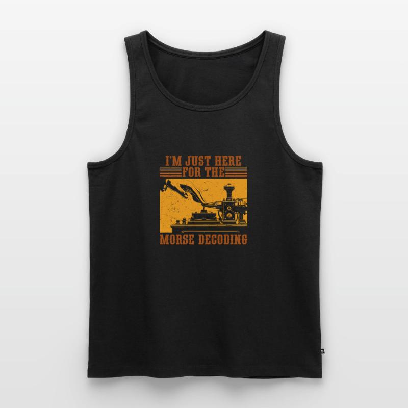 Morsecode I'm Just Here For The Morse Decoding Männer Premium Bio Tank Top