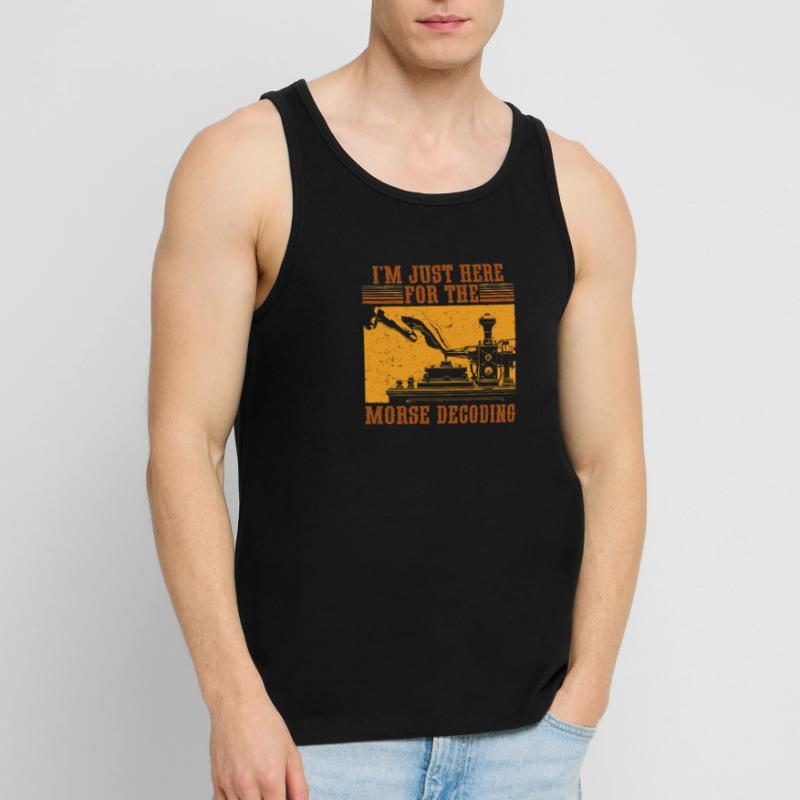 Morsecode I'm Just Here For The Morse Decoding Männer Premium Bio Tank Top