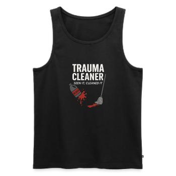 Forensic Cleaner Dark Humor Tatort Biohazard - Männer Premium Bio Tank Top - Schwarz - Vorne - Michal (187cm)