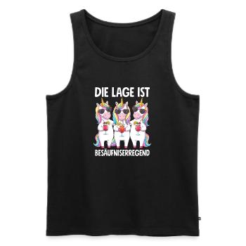 The situation is drunkenness - Men's Premium Organic Tank Top - black - Front - Michal (187cm)