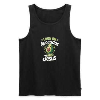 Avocat Jésus Foi Chrétien - Débardeur bio Premium Homme - noir - Devant - Michal (187cm)
