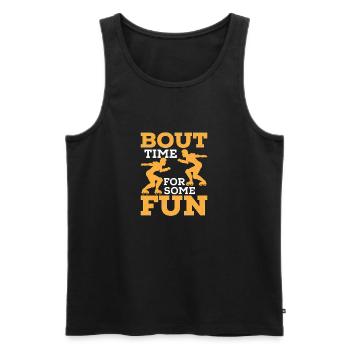 Bout Time For Some Fun Roller Derby Skating - Men's Premium Organic Tank Top - black - Front - AI Model Male 178 light (178cm)