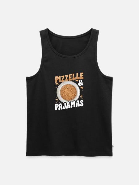 Pizzelle Waffel - Italienische Waffeln - Männer Premium Bio Tank Top - Schwarz