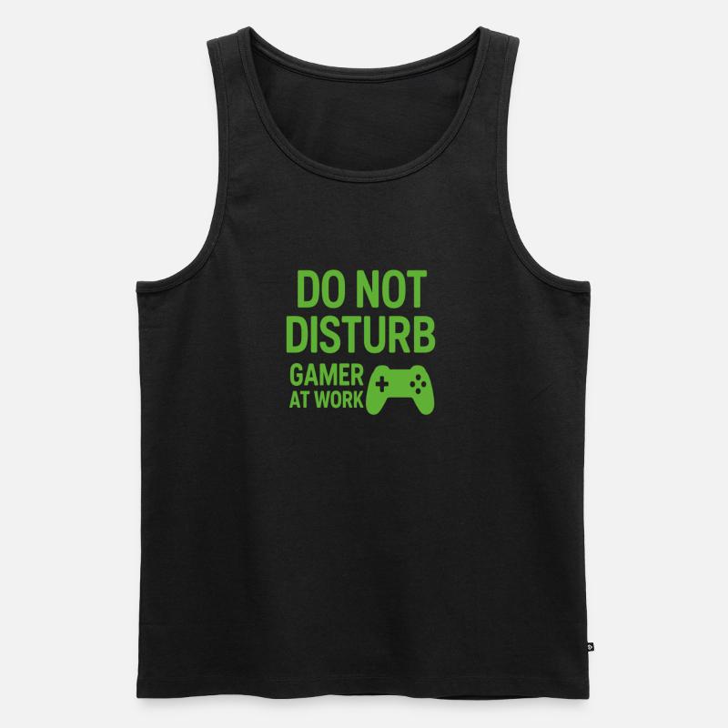 Do Not Disturb - Gamer At Work - Männer Premium Bio Tank Top - Schwarz