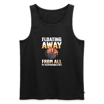 Schwebend Weg Von Allen Verpflichtungen - Männer Premium Bio Tank Top - Schwarz - Vorne - AI Model Male 178 light (178cm)