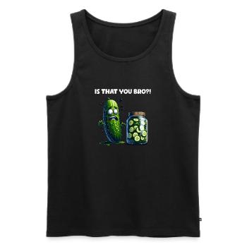 Is that you Bro?! Cucumber Pickle Cucumber Lovers - Men's Premium Organic Tank Top - black - Front - AI Model Male 178 light (178cm)