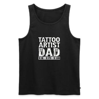 Tattoo Artist Dad The Idol The Myth Tattoo Arts - Männer Premium Bio Tank Top - Schwarz - Vorne - AI Model Male 178 light (178cm)