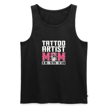 Tattoo Artist Mom The Idol The Myth The Tattooer - Männer Premium Bio Tank Top - Schwarz - Vorne - AI Model Male 178 light (178cm)