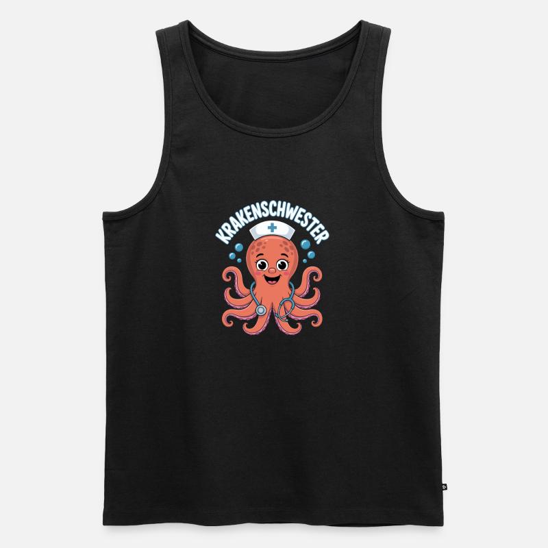 Krakenschwester Krankenschwester - Männer Premium Bio Tank Top - Schwarz