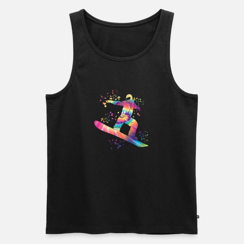 Snowboarder Snowboarding Snowboard - Männer Premium Bio Tank Top - Schwarz