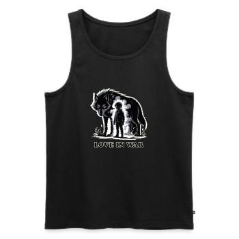 STARKE JUNGS - Männer Premium Bio Tank Top - Schwarz - Vorne - Michal (187cm)